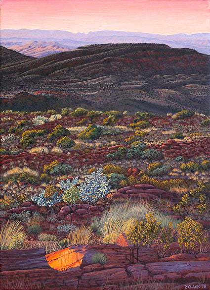 East Ranges Dawn Greeting Card by Pauline Clack