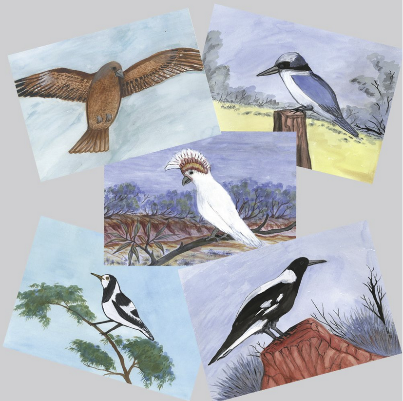 Greeting Cards (set of 5) - Thipe-Akerte (About Birds)