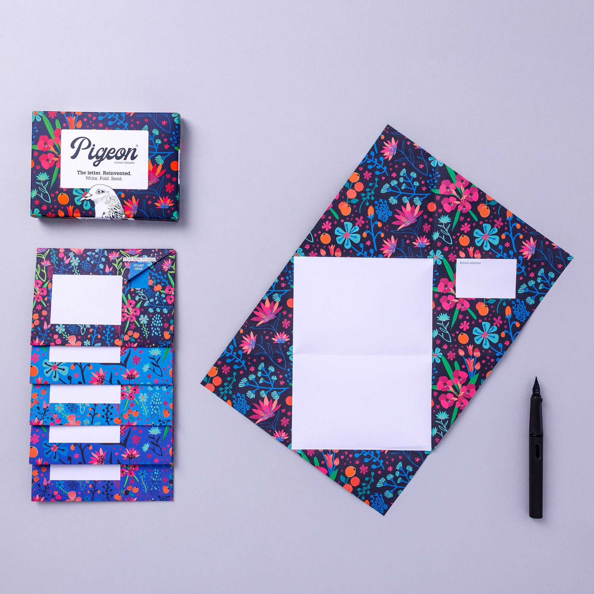 Midnight Garden Pigeons Folding Letter Writing Set