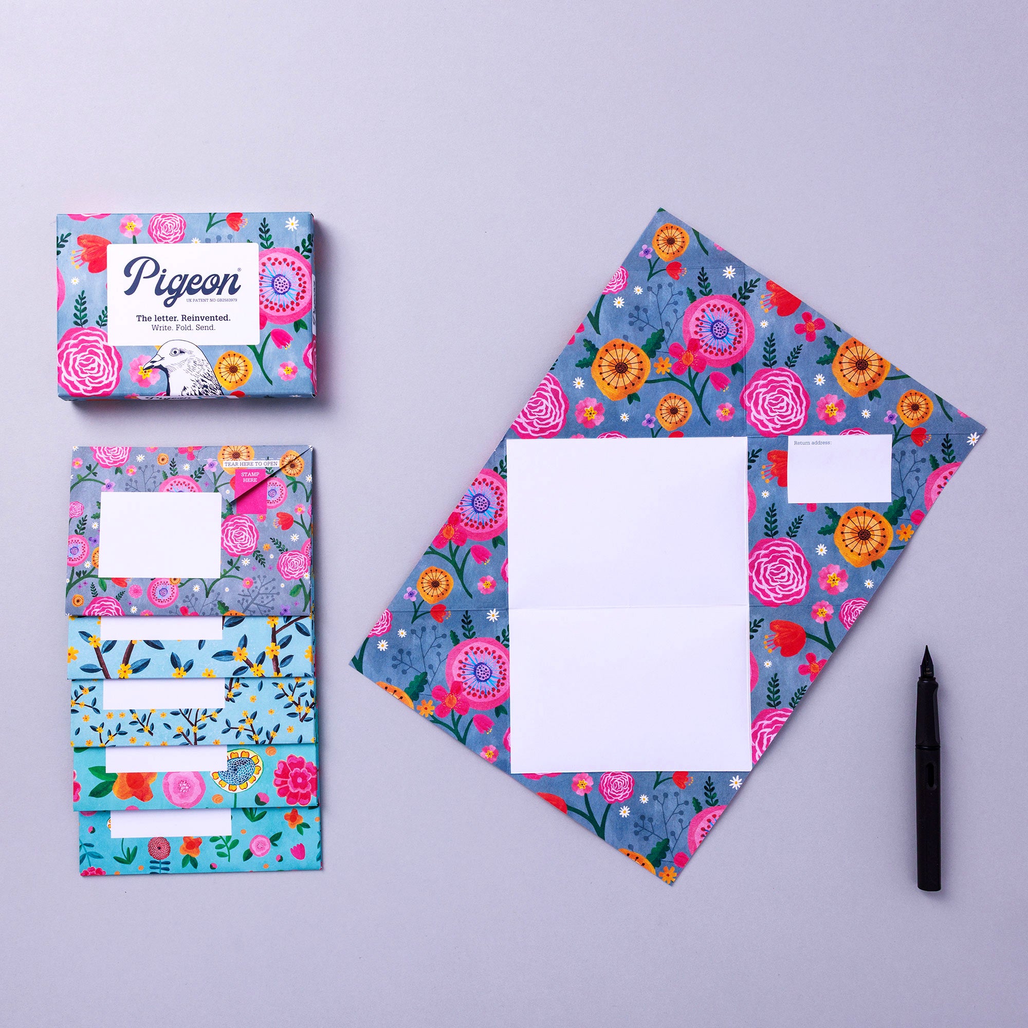 Wildflower Pigeons Folding Letter Writing Set