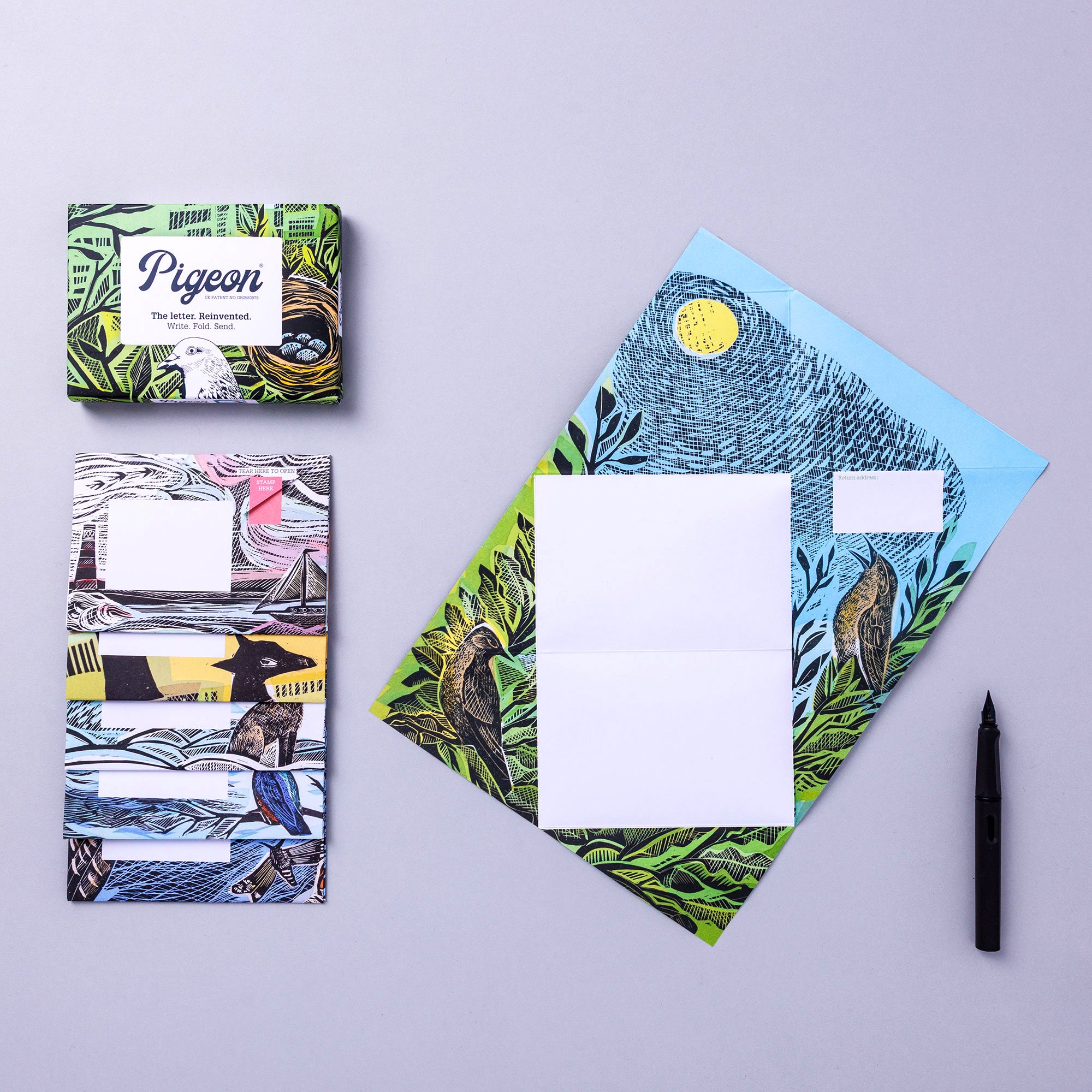 Wonderfully Wild Pigeons Folding Letter Writing Set