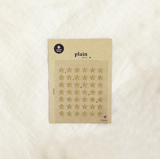 1619 - Suatelier Plain Stickers - Gold Stars