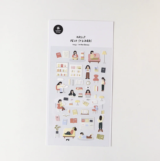 1143 - Suatelier Daily Deco Stickers - In the Library