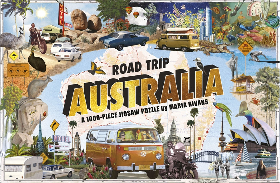 Road Trip Australia: A 1000-Piece Jigsaw Puzzle by Maria Rivans