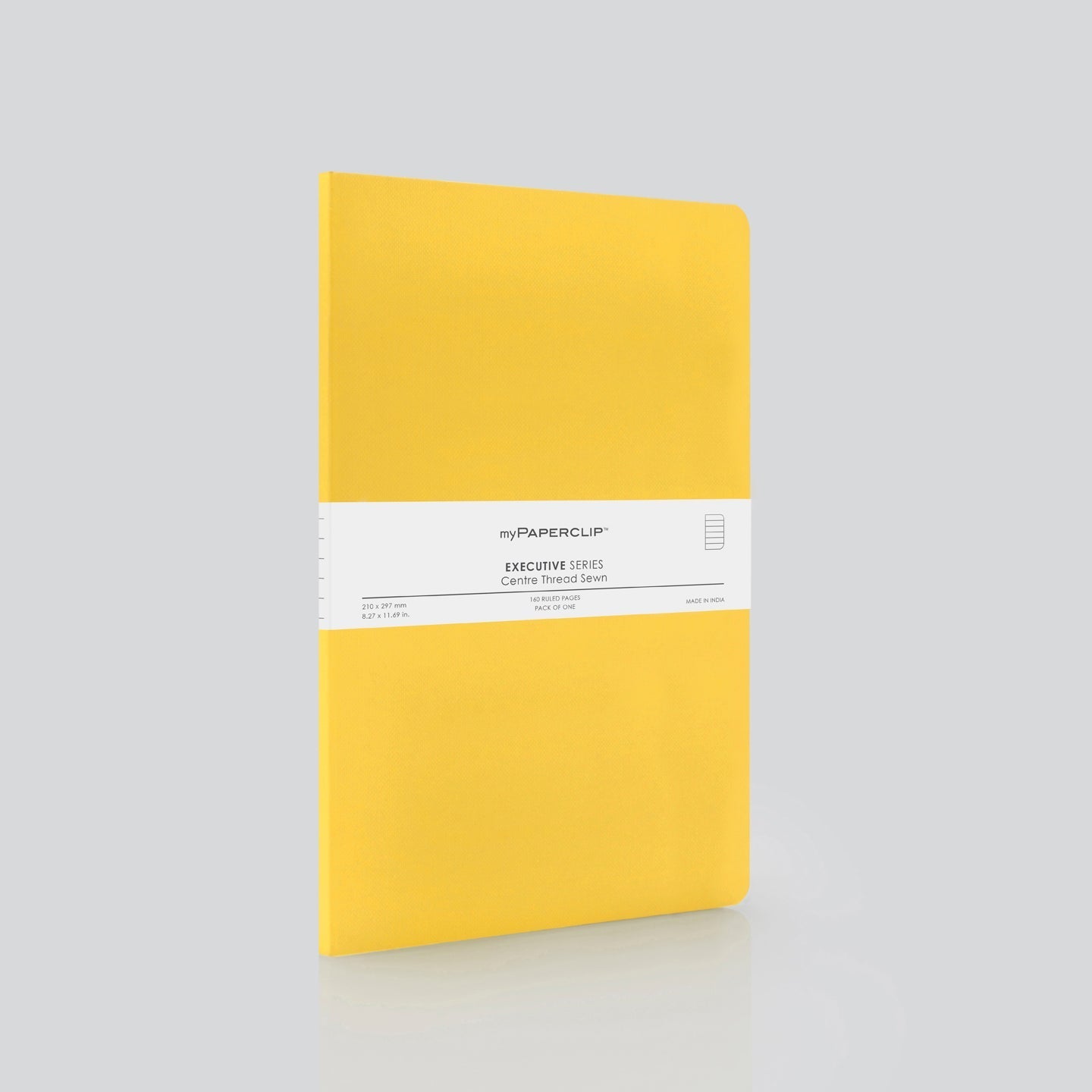 Executive Series Centre thread B5 Notebook - Yellow - Check