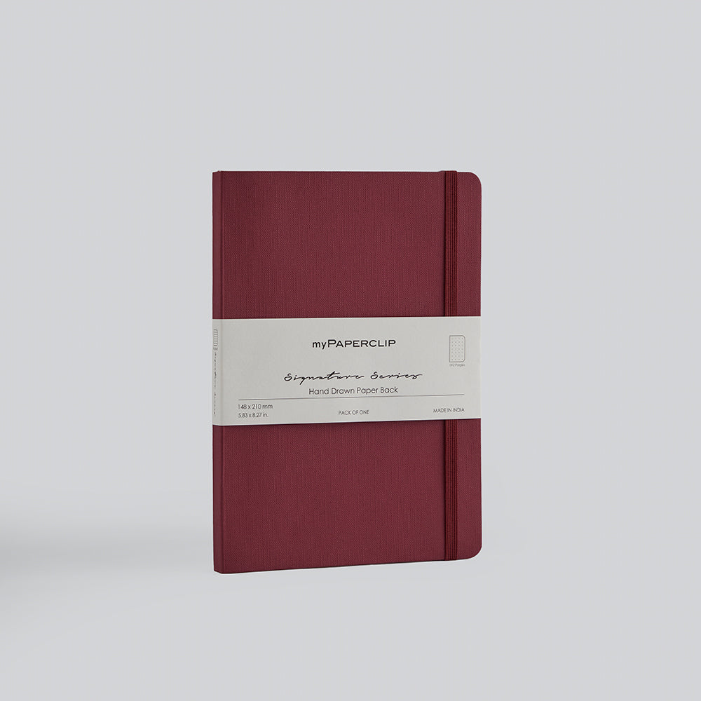 A5 Notebook Signature Series-Ruled-Bordeaux