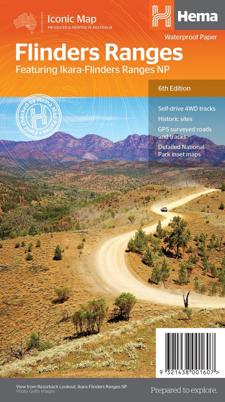 Flinders Ranges Map - Red Kangaroo Books