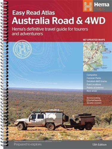 Hema maps: Easy Read Atlas Australia Road & 4WD 13th ed - Red Kangaroo Books