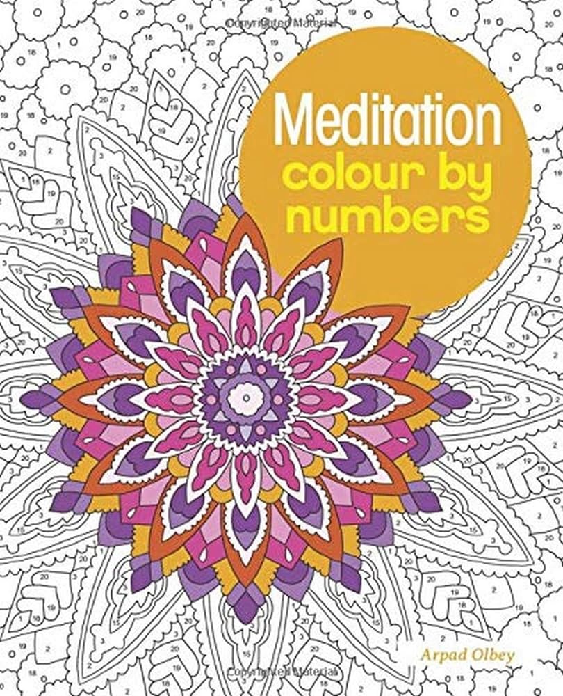 Meditation Colour by Numbers by Arpad Olbey - Red Kangaroo Books - 9781784287689