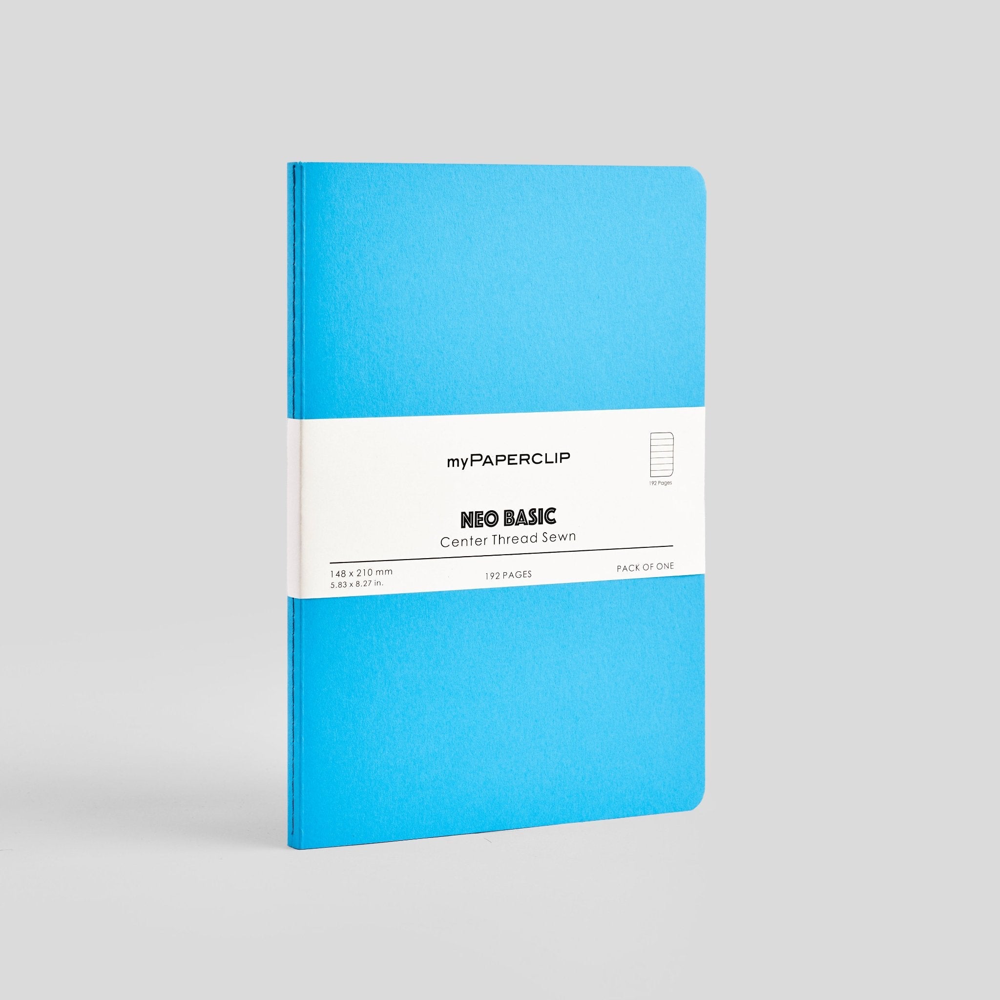 Neo Basic Centre Thread Sewn Notebook A5 Light Blue- Plain