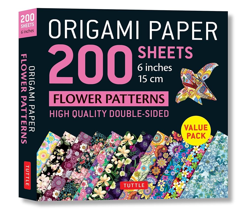 Origami Paper 200 sheets Flower Patterns - Red Kangaroo Books - 9780804852715