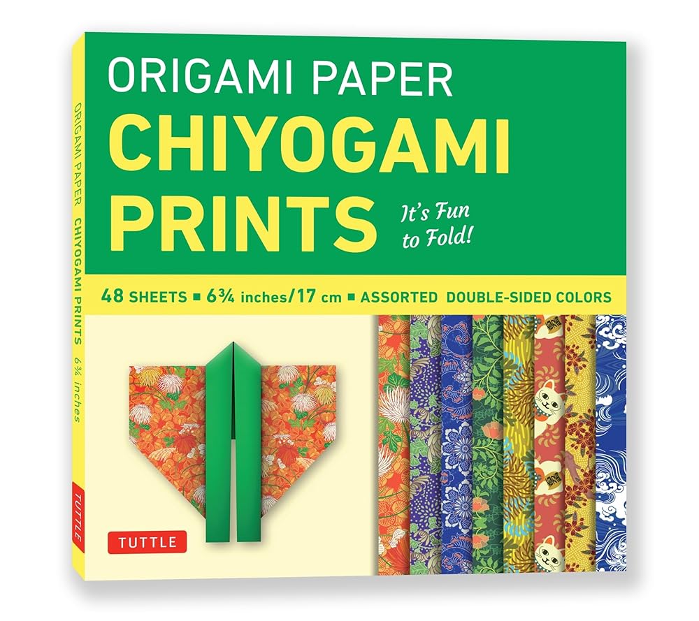 Origami Paper - Chiyogami Prints 48 sheets - Red Kangaroo Books - 9780804847162