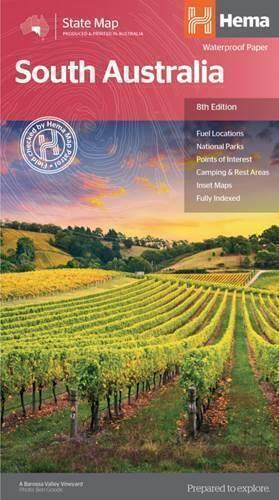 South Australia State Map 8th Ed - Red Kangaroo Books - 9781865009865