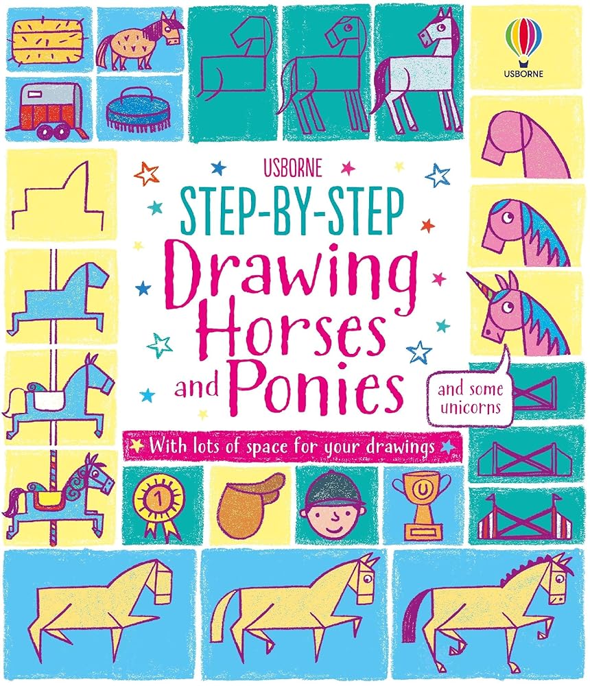 Step - by - Step Drawing Horses and Ponies by Fiona Watt, Candice Whatmore - Red Kangaroo Books - 9781474933780