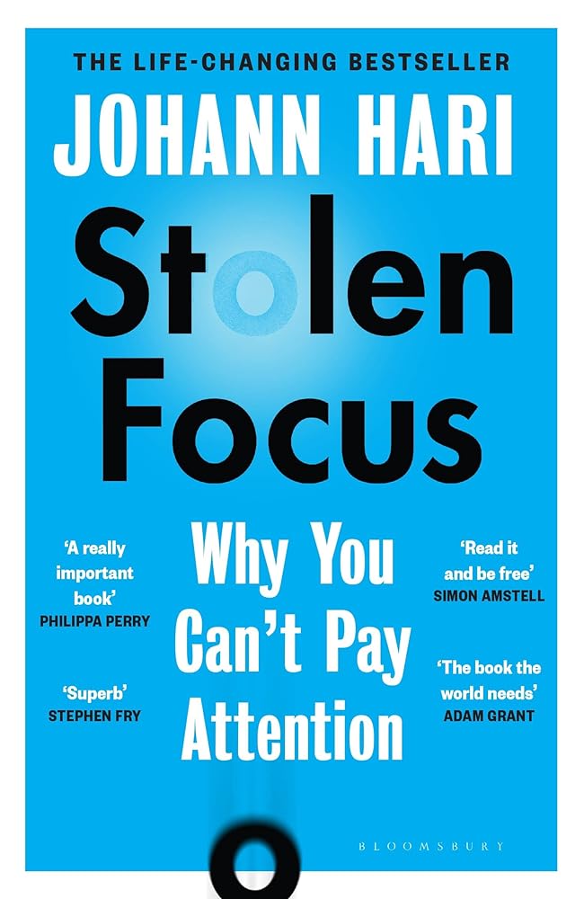 Stolen Focus: Why You Can't Pay Attention by Johann Hari - Red Kangaroo Books - 9781526620217