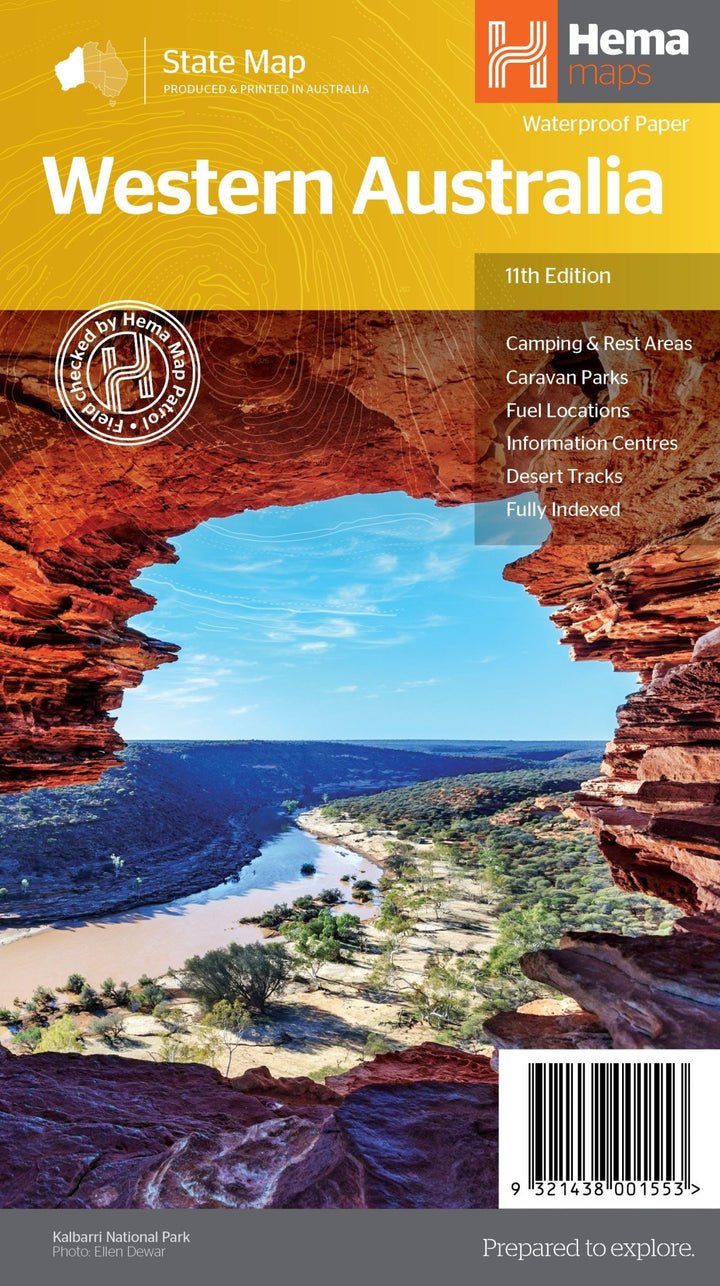 Western Australia State Map 11th ed - Red Kangaroo Books - 9321438001553
