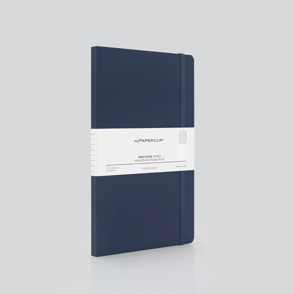 Medium Executive Series A5 slim notebook -Ruled-Blue