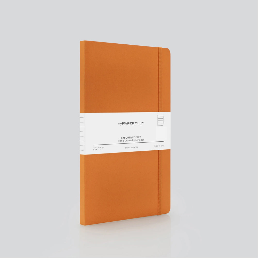 Medium Executive Series A5 Slim Notebook-Ruled-Orange