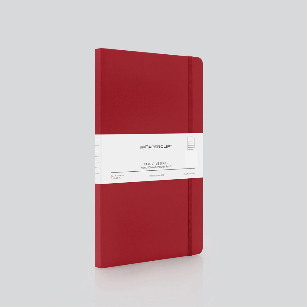 Medium Executive Series-Ruled-Red