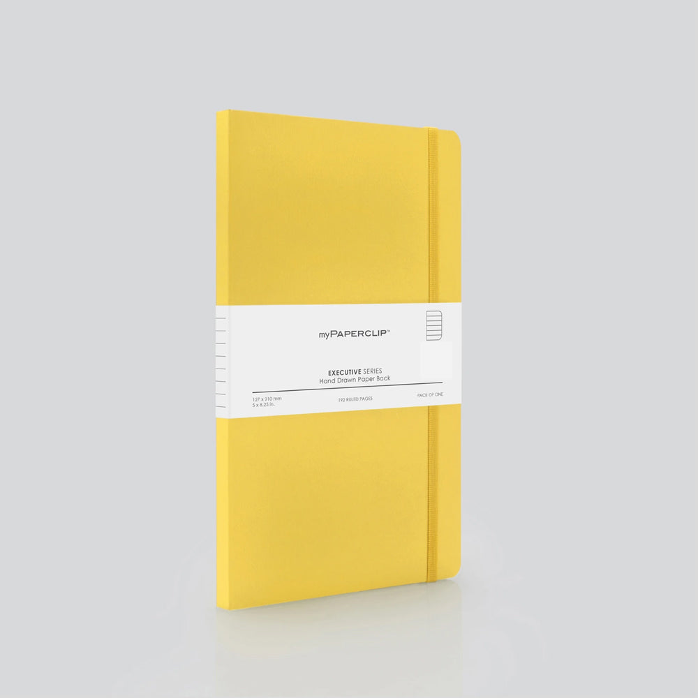 Medium Executive Series A5 Slim Notebook-Ruled-Yellow