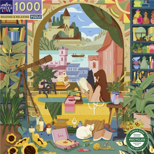 eeBoo 1000 Pc Puzzle - Reading Relaxing