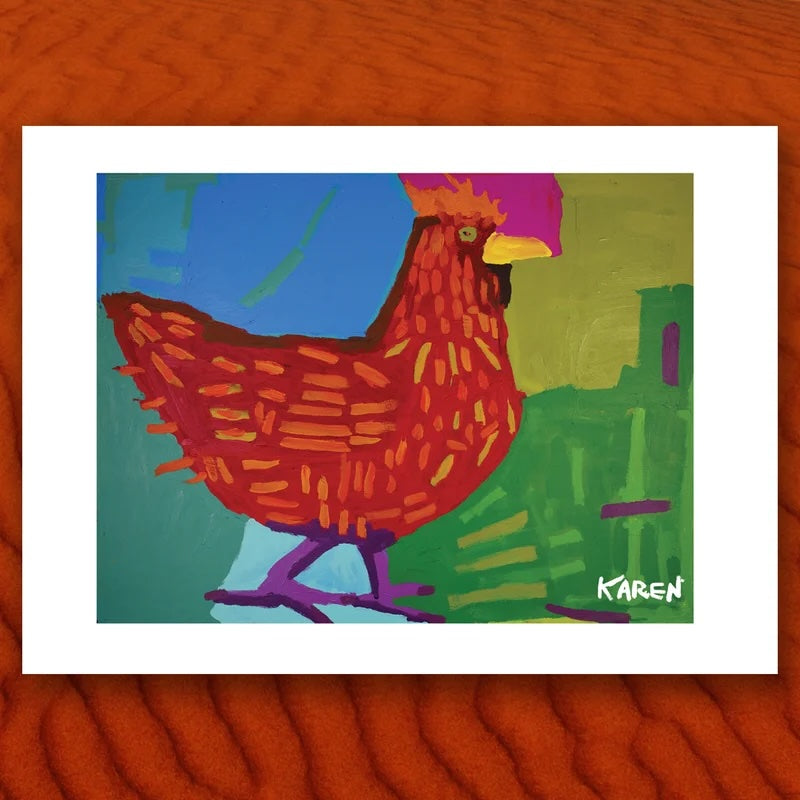 Chook Teatowel by Karen Napaljarri Barnes 'Karen Loves Animals' Collection