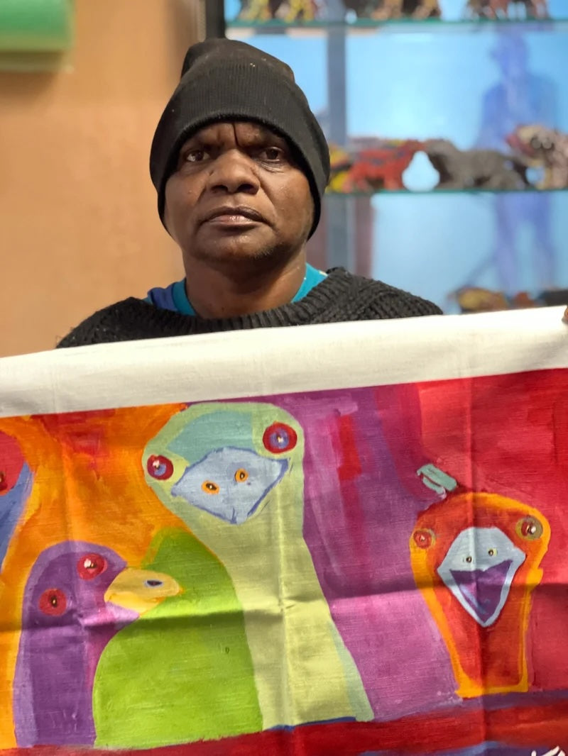 Chook Teatowel by Karen Napaljarri Barnes 'Karen Loves Animals' Collection