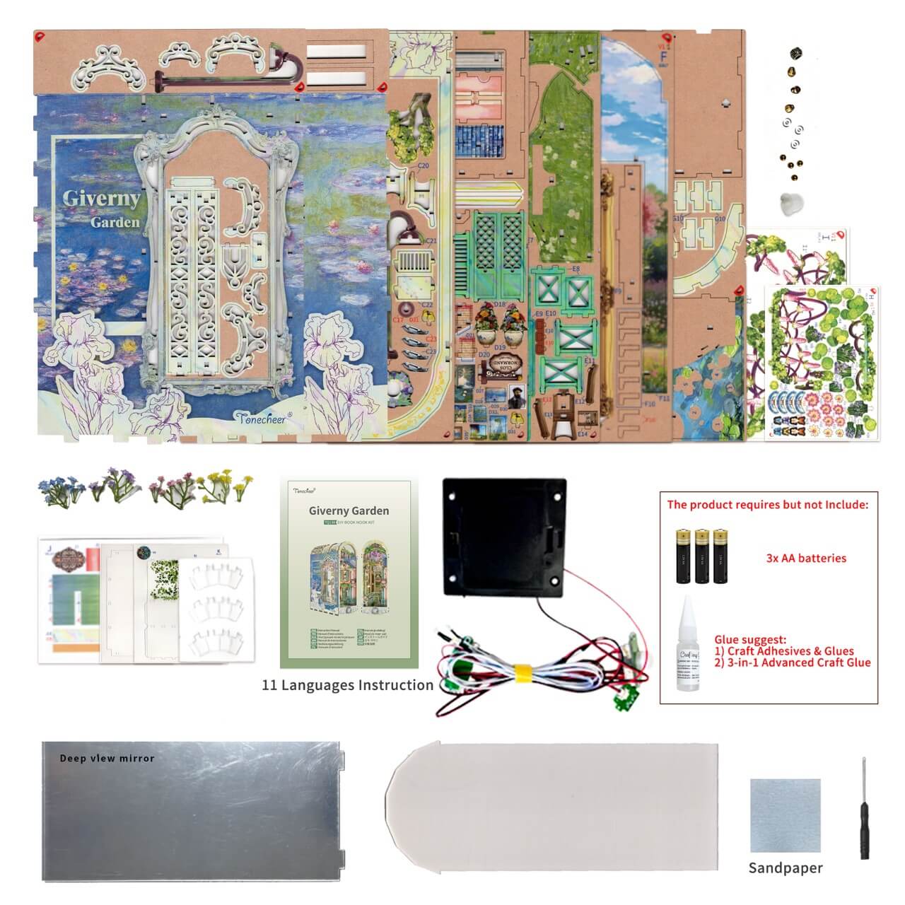 Giverny Garden Large Book Nook Tonecheer