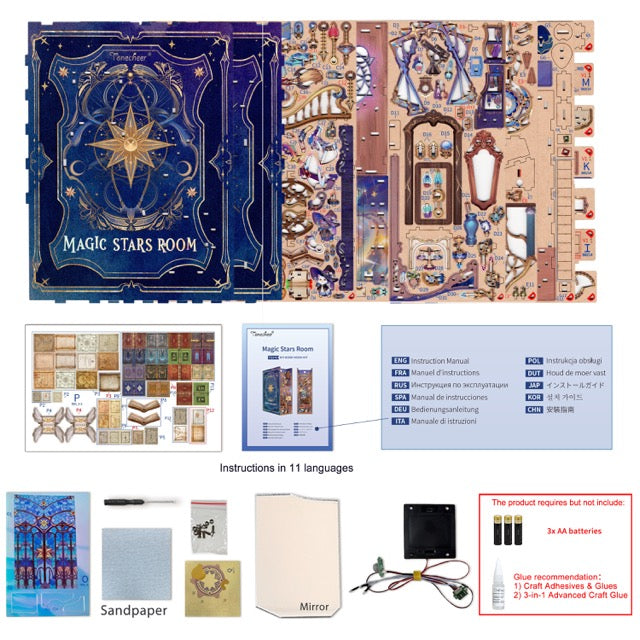 Magic Stars Room Book Nook Tonecheer