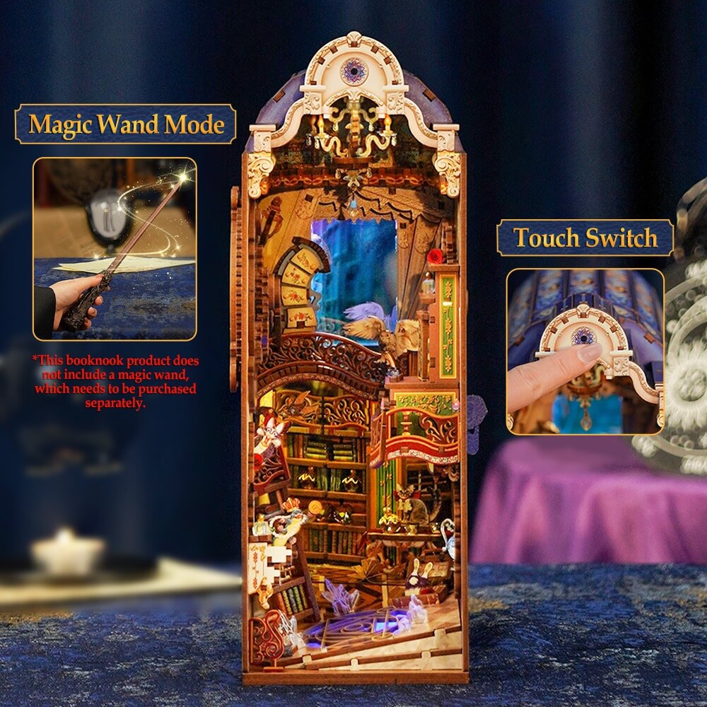 Magical Library Large Book Nook Tonecheer