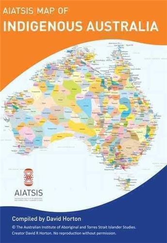 $25 AO Large Map Folded - AIATSIS Indigenous Australia - Red Kangaroo Books