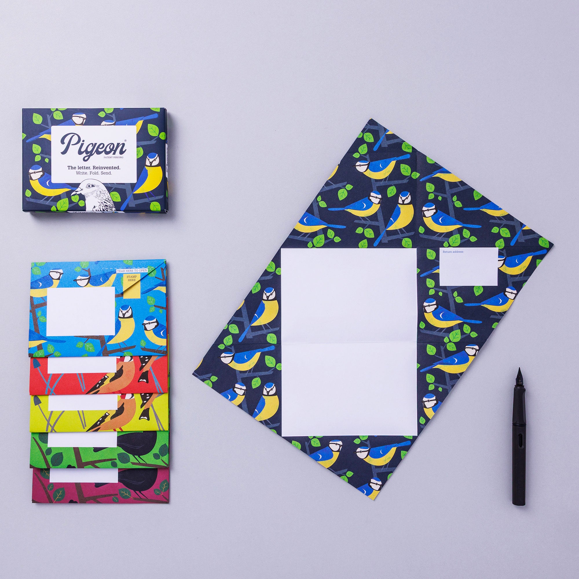 Dawn Chorus Pigeons Folded Letter Set