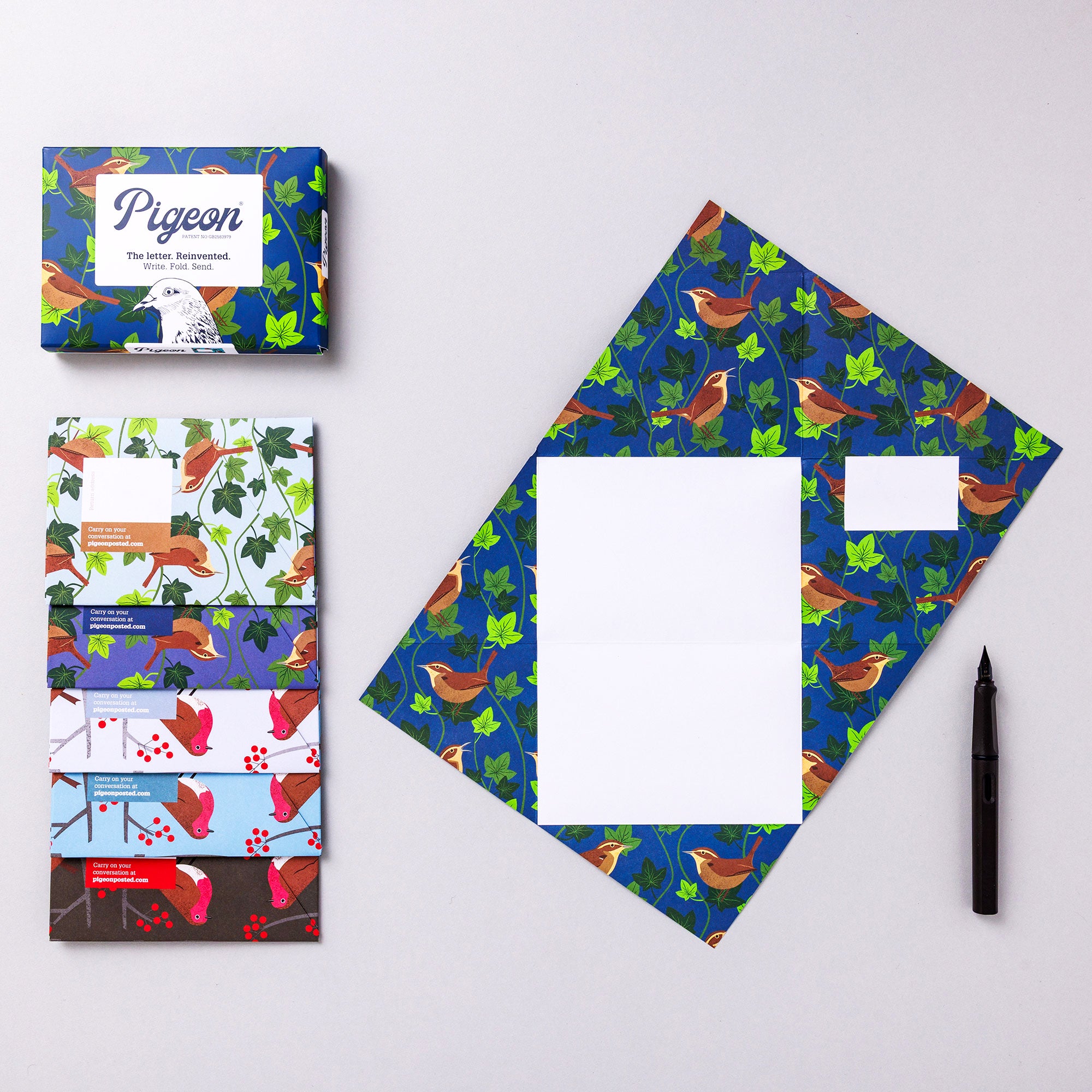 Robin & Wren Pigeons Folding Letter Writing Set