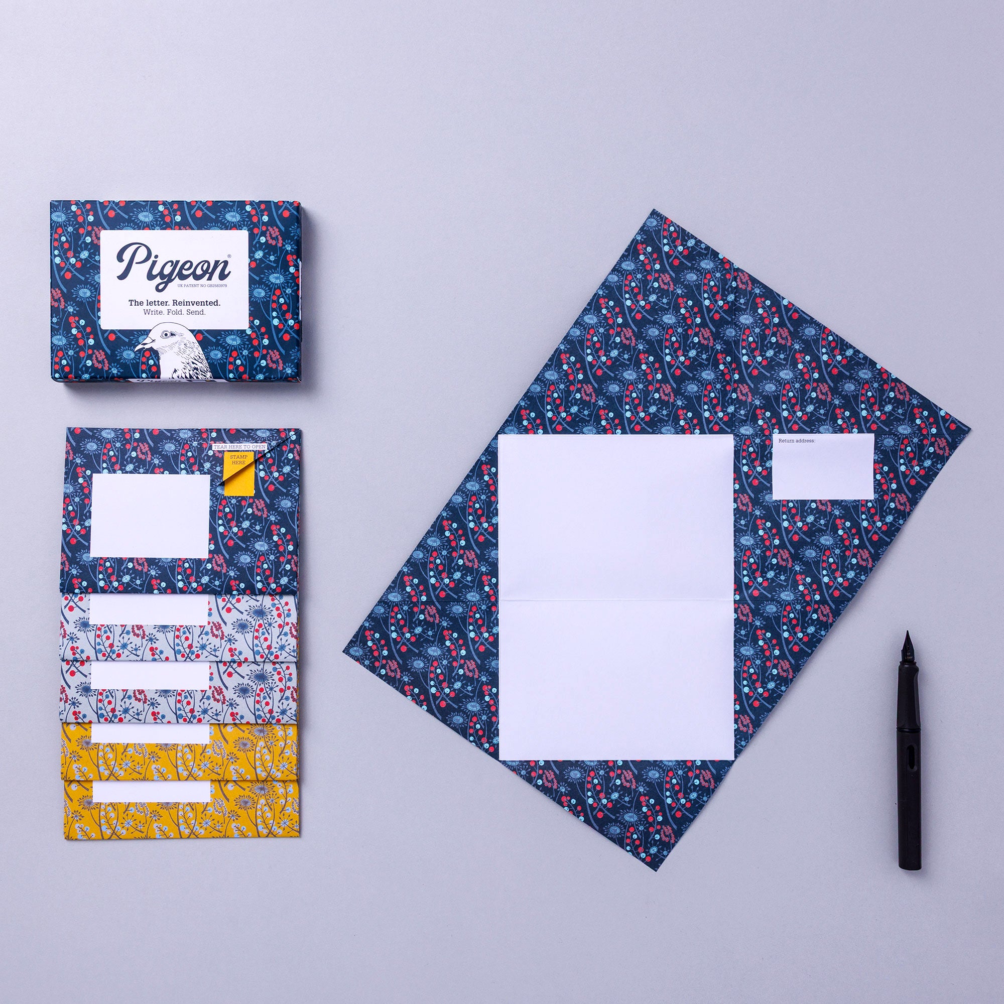 Hedgerow Pigeons Folded Letter Writing Set