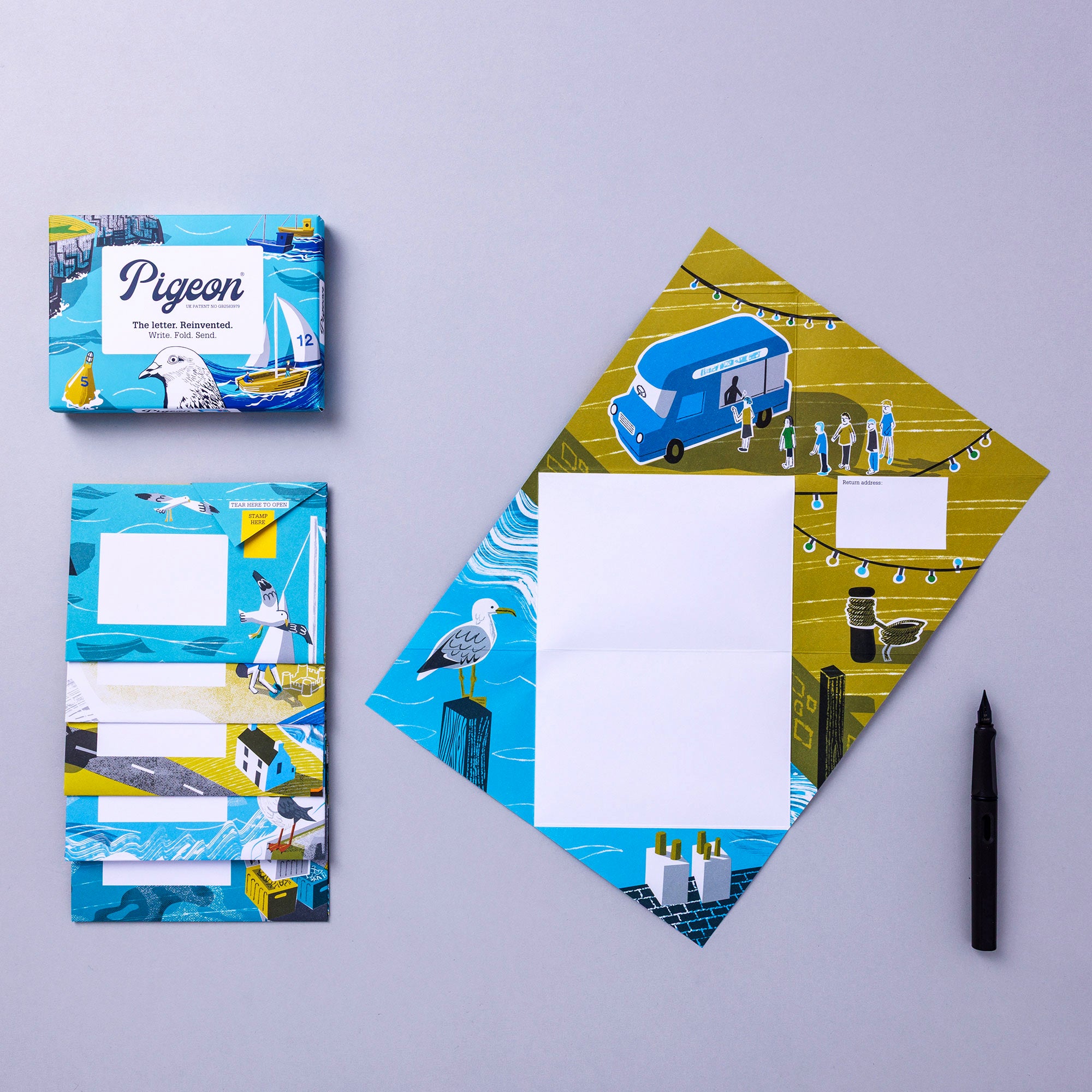 Safe Harbour Pigeons Folding Letter Writing Set