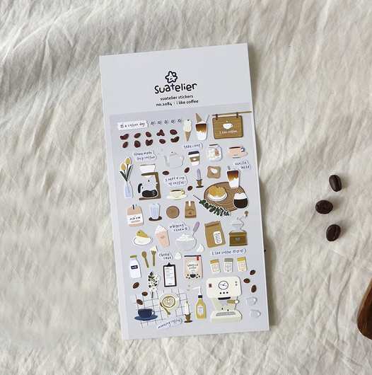 1084 - Suatelier Daily Deco Stickers - I Like Coffee