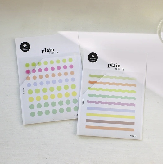 1681 - Suatelier Plain Stickers - Dots & Stripes