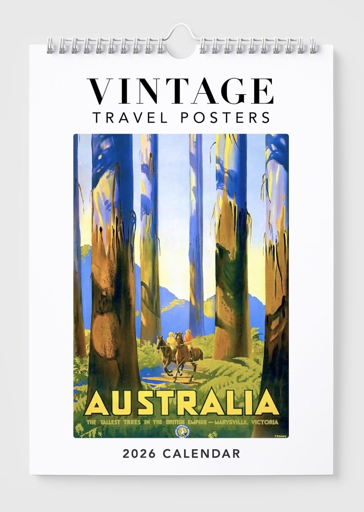 2026 Calendar Vintage Travel Posters 