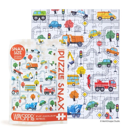 WerkShoppe Snax 48 Pc Puzzle - Trucks and Transportation