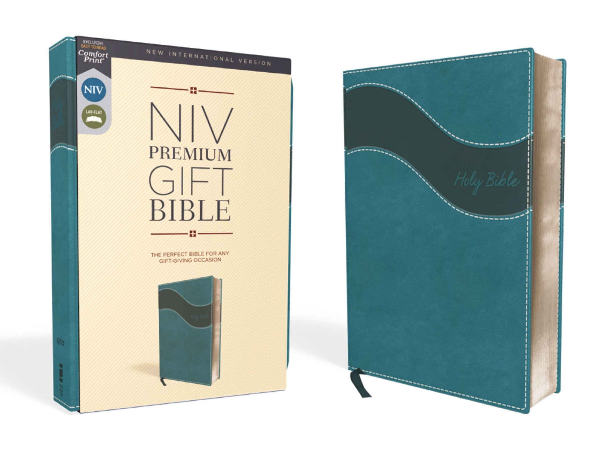 NIV Premium Gift Bible Leathersoft Teal Red Letter Edition Comfort Print 