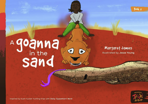 A goanna in the sand # 5 by Margaret James