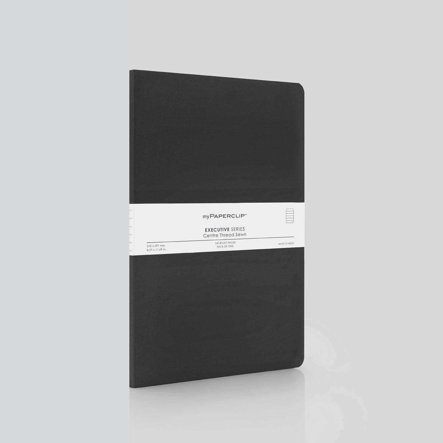 Executive Series Centre Thread B5 Notebook - Black - Check