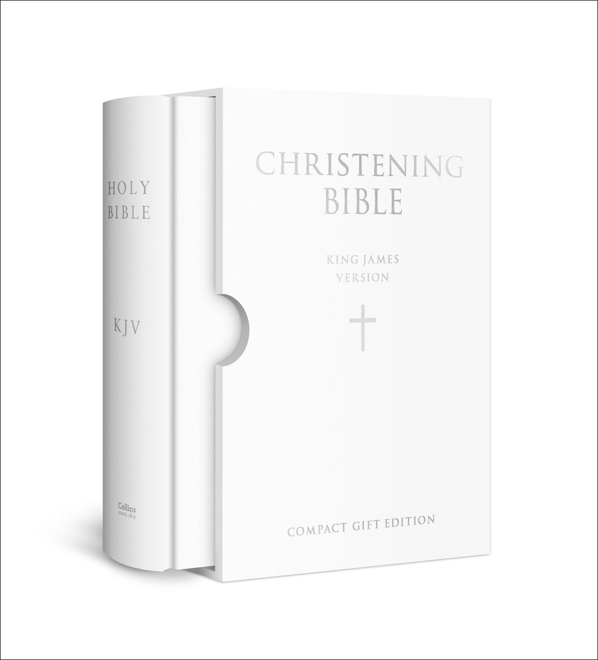 HOLY BIBLE King James Version (KJV) White Compact Christening Edition