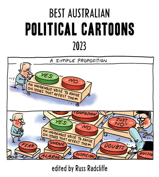 Best Australian Political Cartoons 2023 by Russ Radcliffe - Red Kangaroo Books