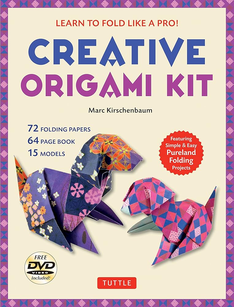 Creative Origami Kit: Learn to Fold Like a Pro!: Instructional DVD, 64 - Page Origami Book, 72 Origami Papers: Original Easy Origami for Kids or Adults by Marc Kirschenbaum, Araldo De Luca - Red Kangaroo Books