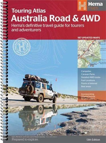 Hema maps Touring Atlas Australia Road & 4WD - Red Kangaroo Books