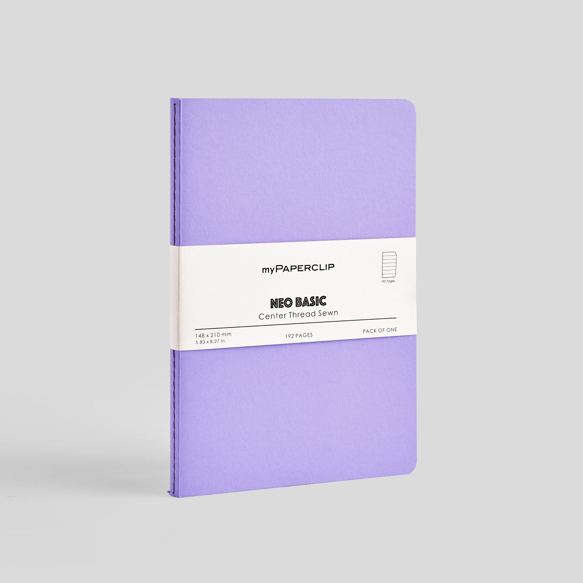 Neo Basic Centre Thread Sewn A5 Notebook purple - Lined