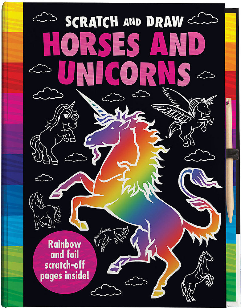 Unicorns and Horses Too (Scratch & Draw) - Red Kangaroo Books